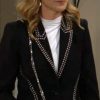 Talia Morgan The Young and The Restless Black Studded Trim Blazer