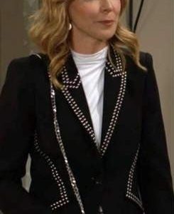 Talia Morgan The Young and The Restless Black Studded Trim Blazer