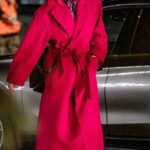 The Flight Attendant Season 2 Cassie Bowden Pink Coat