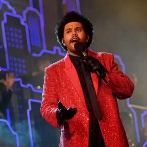 Super Bowl LV Halftime Show The Weeknd Red Blazer