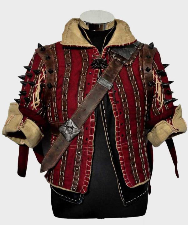 The Witcher S03 Eskel Red Jeans Jacket