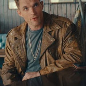 I Used To Be Famous 2022 Ed Skrein Brown Leather Jacket