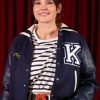 Virginie Ledoyen Blue Varsity Jacket