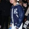 Virginie Ledoyen Blue Varsity Jacket