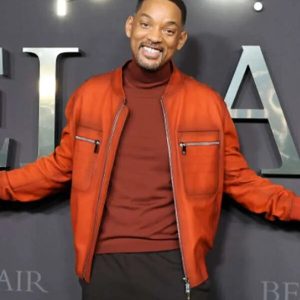 Will Smith Bel-Air Orange Leather Jacket