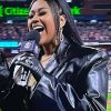 World Series Game Jazmine Sullivan Black Leather Coat