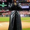 World Series Game Jazmine Sullivan Black Leather Coat