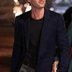 Joe Goldberg You Penn Badgley Blue Blazer