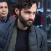 You S04 Penn Badgley Black Puffer Jacket