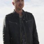 Aaron Paul Breaking Bad Black Leather Jacket