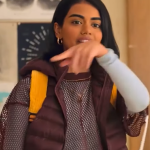 Never Have I Ever S03 Aneesa Brown Vest