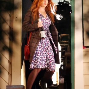 Wolf Like Me Isla Fisher Plaid Coat