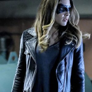 Arrow Juliana Harkavy Blue Leather Jacket