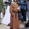 Marcia Gay Harden Brown Trench Coat