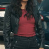 The Equalizer S03 Melody Bayani Black Leather Jacket