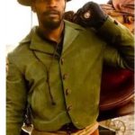 DJANGO UNCHAINED JAMIE FOXX GREEN COTTON JACKET FOR MEN