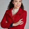 Welcome To Valentine 2023 Olivia Red Wool Coat