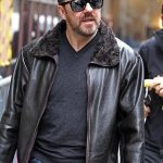 After Life Ricky Gervais Black Leather Jacket