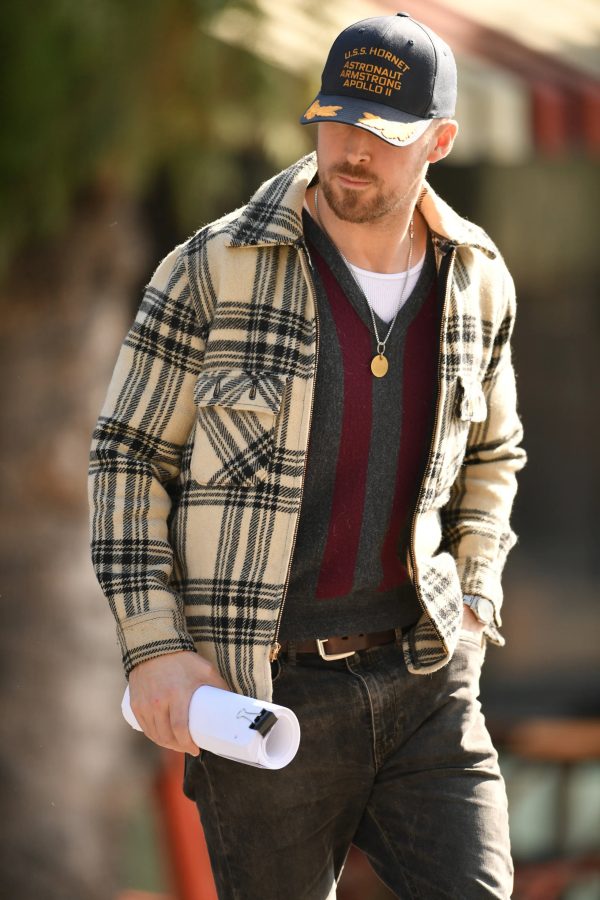 Ryan Gosling Street Style Checkered Jacket