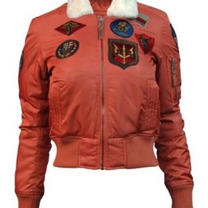 Top Gun B-15 Womens Flight Jacket With Patches